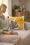 Tera Bohemian Punch Embroidered Throw Pillow Cover (Without Inner Filling) - 4