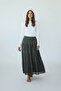 0Women's Elastic Waist Folded Gypsy Skirt - 2