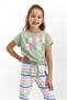 Rolypoly Choose Color Water Green Girls' Short Sleeve Pajama Suit - 2