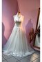 Halter Neck Plus Size Wedding Dress - 6