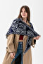 Patterned Triangle Double-Sided Shoulder Shawl – Women's Knitwear Scarf - 5