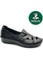 Silvect Genuine Leather Orthopedic Women's Casual Shoes Black