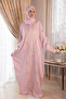 Women's Zip-Up One-Piece Leaf Embroidered Prayer Dress - 6