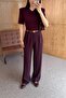 Plum Palazzo Trousers - 4
