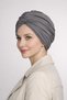 Burgu Ready-Made Bonnet Hijab Dark Gray - Ready-Made Bonnet Shawl Scarf - 3