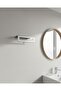 Modern Organizer Stainless Wall Kitchen Indoor Shelf Towel Hanger Metal Bathroom Shelf and Towel Holder - 2