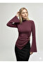New Product Turtleneck Spanish Sleeve Long Sleeve Blouse with Buckle Accessories - 3