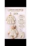 hospital discharge embroidered bow set for girls with lace, 100% organic cotton - 2
