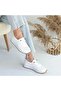 Nokta Orthobetic Women's Lace-Up Detailed Leather Mother / Daughter Casual Shoes Ballerinas - 4