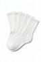 Women's White Cotton Socks 5-Piece Pack