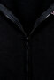 Girl's Black Colorful Hooded Cardigan - 4