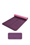 6mm Tpe Yoga Mat with Symbol Alignment, Pilates Cushion, Knee Elbow Protector Mat Set, Plum