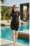 Aquasculpt Side Gathered Half Zipper Semi-Closed Swimsuit - 3