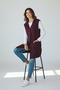 Women's Mink Plus Size Long Buttoned Vest - 2