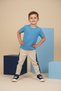 Brooklyn Leather Detailed Girl's and Boy's Navy Blue Anatomical Linen Shoes - 4