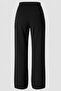 Women's Black Palazzo Pants with Velcro Waist - 6