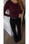 Women's Black High Waist Belted Lycra Spanish Trousers - 2
