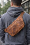 Genuine Leather Crossbody Bag & Hazelnut Crossbody Model 2085