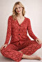 Women's Pajama Set Cotton Comfortable Home Wear Set - 2