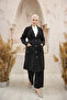 Black Hijab Double Set - 4470 - 2