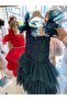Short in the Front and Long in the Back, Evening Dress with Detachable Tail. - 6