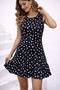 Women's Relaxed Fit Ruffled Crinkle Fabric Woven Dress - 2