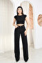 Women's High-Waist Jean Denim Palazzo Pants - 6