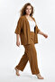 Plus Size Kimono Cardigan 2-Piece Set – Wrinkled Fabric Oversized Stylish Set