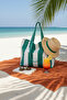 Women's 2 Pocket Shoulder Beach / Casual Canvas Bag - 3