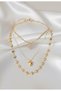 Gold Color Heart Detailed Multi Steel Necklace - 3