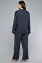 Women's Dark blue Printed Pyjama Set - 3