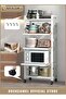 5-Layer Kitchen Storage Rack With Pull-Out Layer, Movable Home Storage Rack