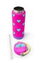Neon Pink Water Green Heart Folding Steel Thermos with Spout 650 ml 38376 - 5