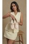 Women's Beige Buckle Patent Leather Ballerinas 1cm Byndsk311 - 5