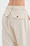 Women's Accessory Detailed Design Trousers with Elastic Waist Shalwar - 7