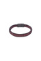 Crimson Circuit – Burgundy & Black Modern Men's Bracelet-1384 - 2