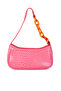 Women Pink Croc Patterned Baguette - 5