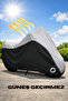 Gray-Black Suzuki V-Strom 650Xtabs Lock Compatible Motorcycle Cover (Full Protection) - 4