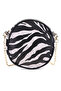 Women Black Zebra Canteen Bag - 5