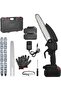 Heavy Duty 48V Mini Electric Chainsaw, Cordless Handheld Pruning Tool with Two Batteries, Charger an
