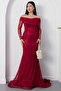 Strapless Neckline Long Sleeve Lace Dress Ecr5790 - 4