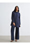 Lcw Modest Navy Blue Oversize Modal Blend Women's Shirt Tunic - 2