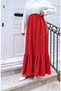 Elastic Waist Comfortable Cut Skirt 0227C-06 Red - 3