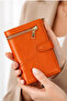 Women's Black Zipper Wallet – Stylish and Convenient Medium Wallet with Multiple Card Slots and Money Compartment