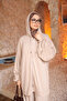 Stone Zipper Hooded Tunic and Pants Modal Set - 3