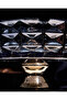 Elegant Series Crystal Glass Ashtray & Sugar Bowl 15 cm |   Luxury Desktop Decor with Gold Legs - 2
