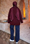 Burgundy Crew Neck Oversize Knitwear Sweater - 5