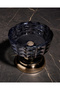 Elegant Series Crystal Glass Ashtray & Sugar Bowl 15 cm |   Luxury Desktop Decor with Gold Legs - 3