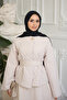 Stone Belted Jacket Skirt Set - 3
