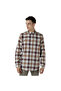 Men's Regular Fit Plaid Brown Shirt